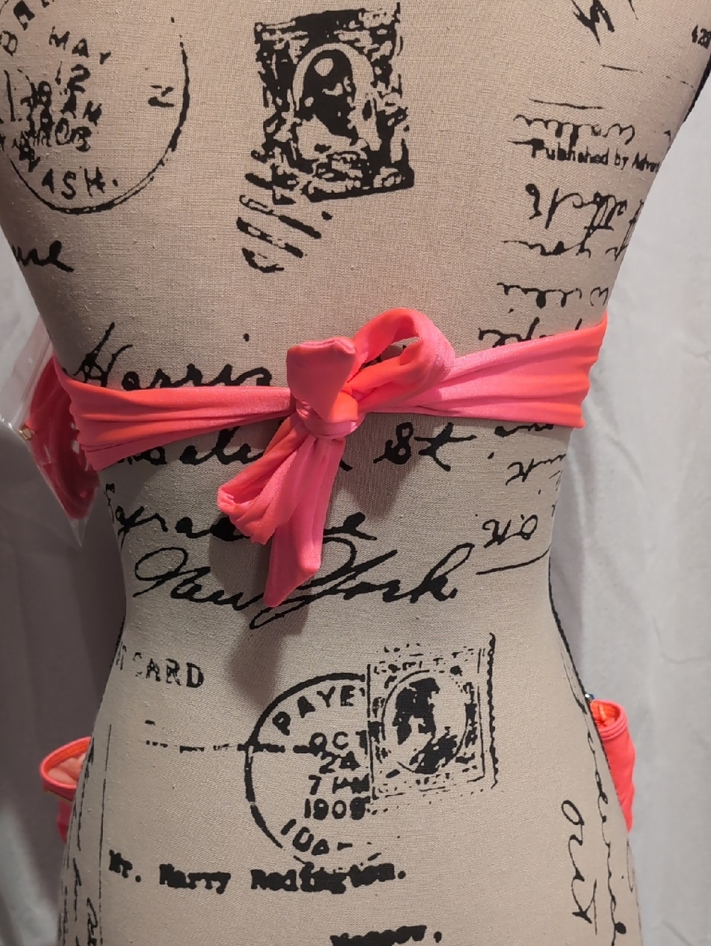 Victoria's Secret Coral Bikini top & Cheeky Hipkini bottom, NWT - Picture 2 of 7